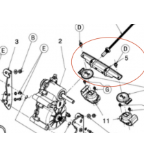 Halterung hinten Getriebe microcar MGO 3/4/5/6 / Ligier ixo,js50,due,p85,p88