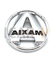 Logo Aixam City, Coupé, Crossover, Crossline mit schwarzem Hintergrund (Produktreihe Vision, Sensation und Emotion)